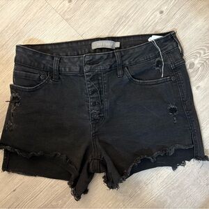 Just USA Black Distressed Jean Shorts